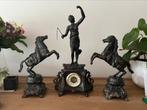 Antieke klok met schouwgarnituur, Antiek en Kunst, Ophalen