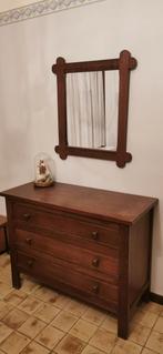 chambre en chêne, lit de 140 cm sur 200 cm de large, Maison & Meubles, Enlèvement, Utilisé