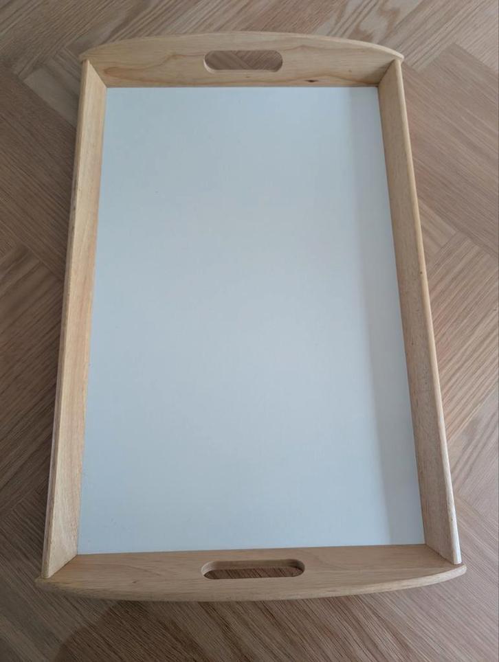 Dienblad met 2 handvaten, Huis en Inrichting, Woonaccessoires | Dienbladen, Zo goed als nieuw, Hout, Rechthoekig, Ophalen of Verzenden