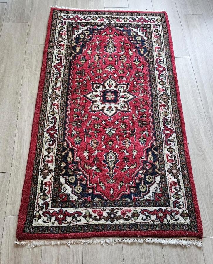 Tapis oriental fait main, rouge (170  93 cm), Antiquités & Art, Tapis & Textile, Enlèvement ou Envoi
