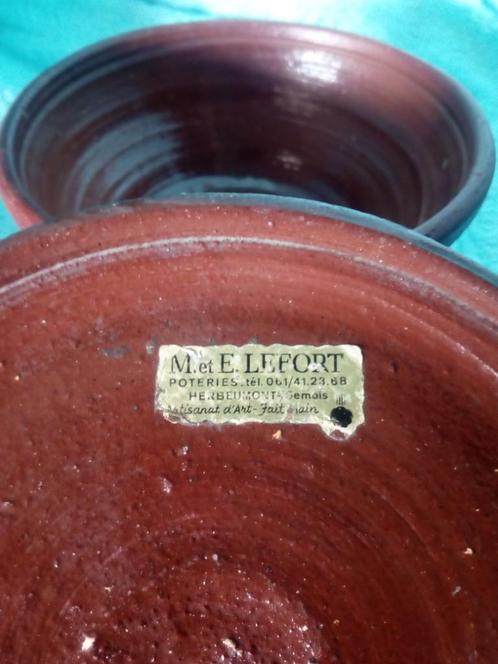 Série de poterie / céramique "M et E. LEFORT", Antiquités & Art, Antiquités | Céramique & Poterie, Enlèvement ou Envoi