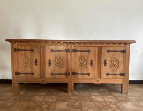 Volle Franse eiken dressoir, Huis en Inrichting, Kasten | Dressoirs, Gebruikt, 25 tot 50 cm, Met lade(s), Met deur(en), Met plank(en)