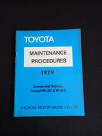 Cahier d'atelier sur l'entretien des voitures Toyota 1979, Enlèvement ou Envoi