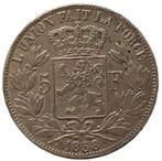 5 Frank - 1858 - Leopold I - Zeldzaam !!, Zilver, Ophalen of Verzenden, Losse munt, Zilver