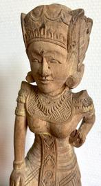 Oude houten sculptuur van een godin - Bali - 1930, Ophalen of Verzenden