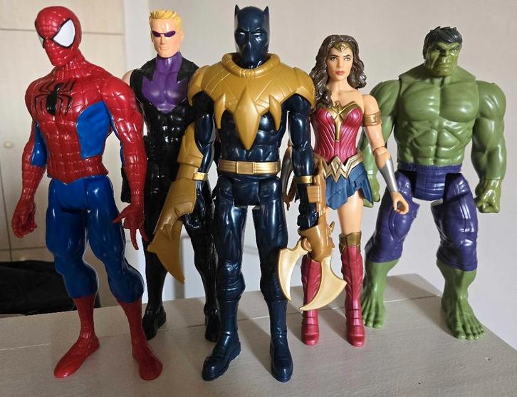 Marvel Titan Hero figures - set of 5, Hulk, Black Panther +, Kinderen en Baby's, Speelgoed | Actiefiguren, Zo goed als nieuw, Ophalen of Verzenden