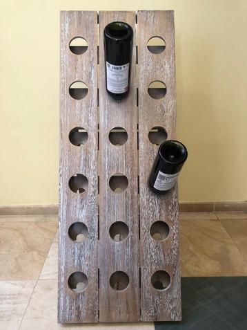 présentoir en bois pour bouteilles