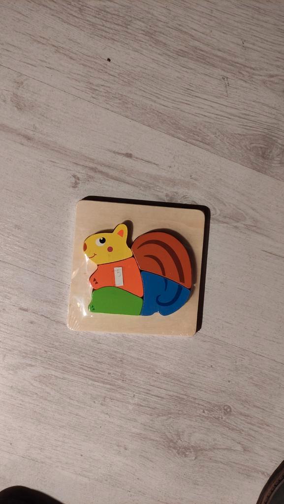 Nieuwe houten puzzel eekhoorn, Enfants & Bébés, Jouets | Jouets en bois, Neuf, Autres types, Enlèvement ou Envoi