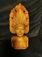 Indiaanse vrouw houten beeld, Antiek en Kunst, Ophalen of Verzenden