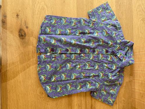 Filou & friends blauw met groene krabben hemd met korte mouw, Kinderen en Baby's, Kinderkleding | Maat 104, Zo goed als nieuw