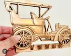 Stijlvolle vintage messing oldtimer sleutelhanger, Antiek en Kunst, Ophalen