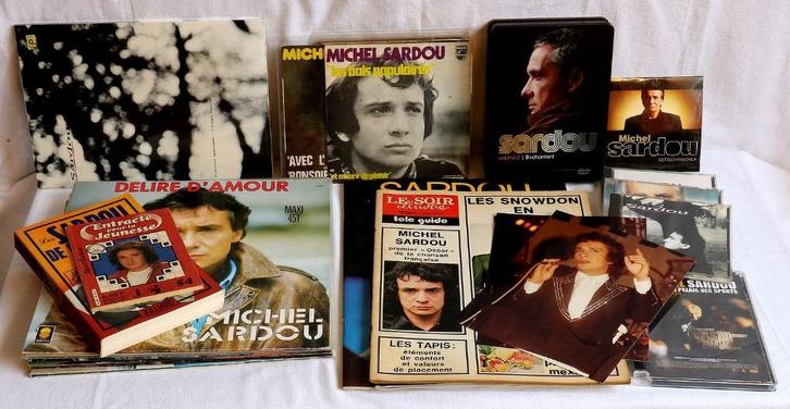Lot Michel Sardou - vinyls CD programmes photos divers ..., Cd's en Dvd's, Vinyl | Overige Vinyl, Gebruikt, Ophalen