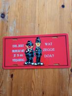 Zeldzame Vintage Metalen Plakkaat ( Bert En Ernie ), Verzamelen, Merken en Reclamevoorwerpen, Ophalen, Gebruikt