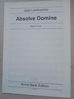 ABSOLVE  DOMINE   J.Lambrechts, Muziek en Instrumenten, Bladmuziek, Ophalen of Verzenden, Nieuw, Klassiek, Zang