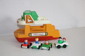 Vintage little people veerboot + accessoires * 1979 - ferry, Envoi, Utilisé, Set de jeu