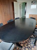 Zwarte tafel fineer eik, Huis en Inrichting, Ophalen, Gebruikt, 100 tot 150 cm, 200 cm of meer