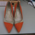 Pumps Natan suéde oranje écru echt leder - maat 39 1/2, Kleding | Dames, Pumps, Oranje, Ophalen of Verzenden, Zo goed als nieuw