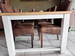 Massief eiken tafel, Ophalen, 100 tot 150 cm, Eikenhout, 200 cm of meer