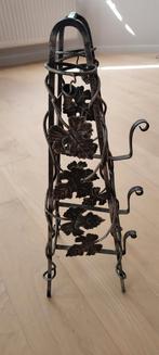 Smeedijzeren flessenhouder, Huis en Inrichting, Woonaccessoires | Wijnrekken, Ophalen, Zo goed als nieuw