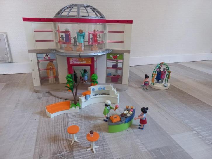Playmobil winkelcentrum 5485 + 5489, Kinderen en Baby's, Speelgoed | Playmobil, Gebruikt, Complete set, Ophalen of Verzenden
