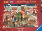 2 puzzels Kerst Ravensburger 1000 stukjes, Hobby & Loisirs créatifs, Sport cérébral & Puzzles, Enlèvement, 500 à 1500 pièces, Comme neuf