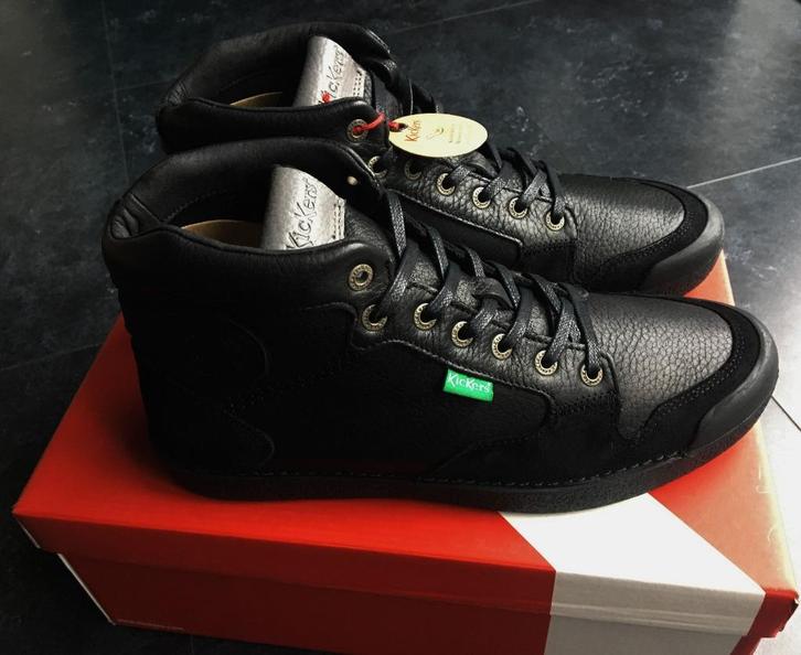 KICKERS echt zwart leder- NIEUW maat 41, Kleding | Heren, Schoenen, Nieuw, Zwart, Ophalen of Verzenden