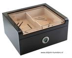 BOOKWILL HUMIDOR 75 SIGAREN GLASS TOP CARBON DIGITAAL   H06, Envoi, Neuf, Boite à tabac ou Emballage