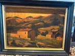 Tableau paysage cadre noir en bois, Ophalen