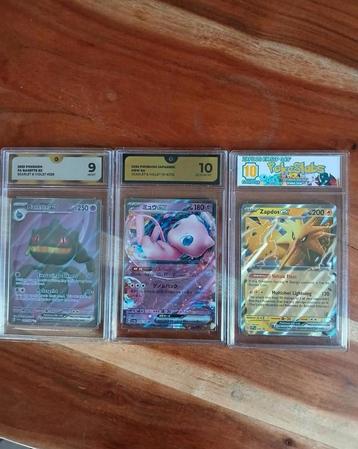 Gegradeerde mew ex, zapdos ex & banette beschikbaar voor biedingen