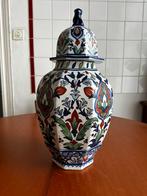 Henri Delcourt Desvres vaas 43 cm, Antiek en Kunst, Ophalen