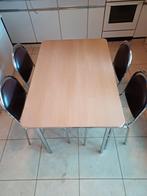 keukentafel met 4 stoelen, Huis en Inrichting, Tafels | Eettafels, Ophalen, Gebruikt