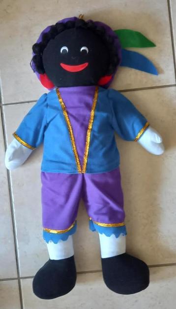 Knuffel grote zwarte Piet van 60 cm  beschikbaar voor biedingen
