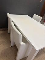 Hoogglans eettafel met 4 stoelen, Ophalen, Zo goed als nieuw