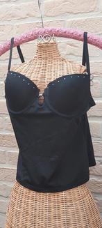 Topje met bh 80 cup c, Kleding | Dames, Topjes, Ophalen of Verzenden, Zo goed als nieuw, Zwart, Zonder mouw