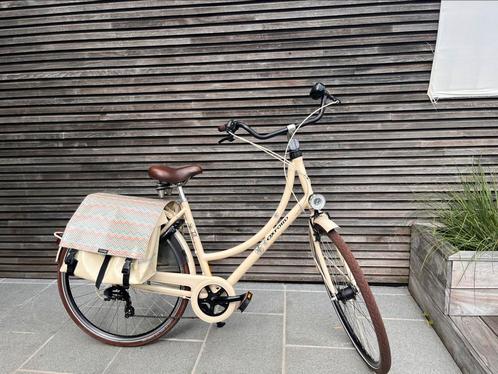 Beige oxford fiets (inclusief fietstassen), Fietsen en Brommers, Fietsen | Dames | Damesfietsen, Zo goed als nieuw, Ophalen