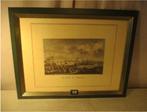 Mooi Oude Gekleurde Gravure - Le Port de Roscof - 46x36, Antiek en Kunst, Kunst | Etsen en Gravures, Ophalen of Verzenden