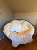 Papasan rotan rattan zetel met kussen, Huis en Inrichting, Ophalen, Gebruikt, Eenpersoons, 100 tot 125 cm
