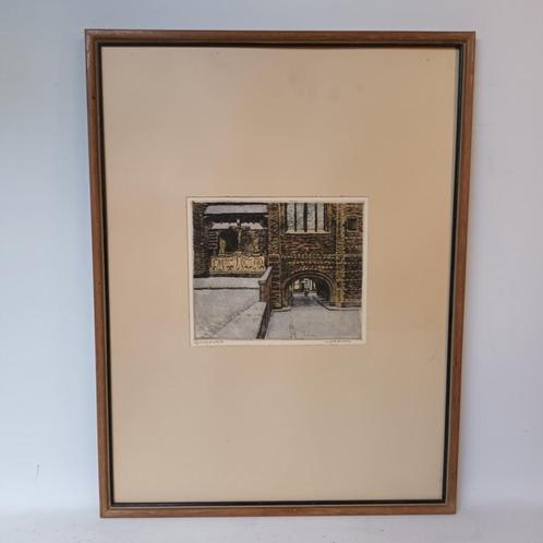 Juliaan Severin (1888-1975) - handgekleurde ets, Antiek en Kunst, Kunst | Etsen en Gravures, Ophalen