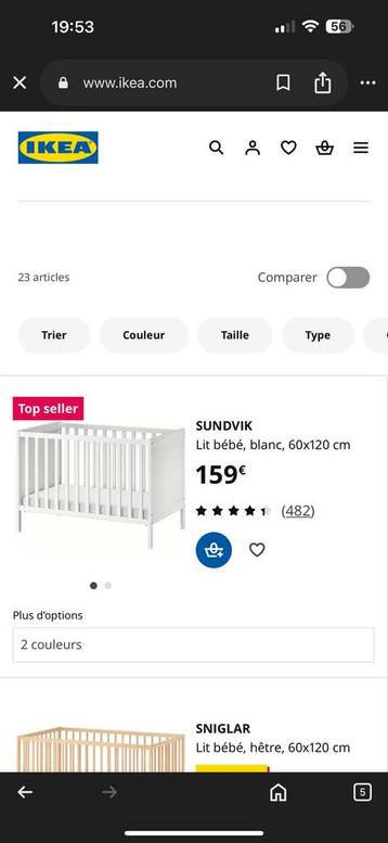 Lit bebe sundvik beschikbaar voor biedingen