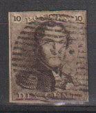 België 1849 n1, Postzegels en Munten, Verzenden, Gestempeld