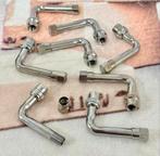 8 Haaks 90 graden Ventiel ventielen chrome chroom motor auto, Motoren, Ophalen of Verzenden