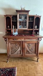 Antieke houten kast met mooi houtsnijwerk, Antiek en Kunst, Ophalen