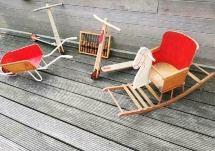 5st antieke houten speelgoed...alle in mooie originele staat, Kinderen en Baby's, Speelgoed | Hobbelfiguren, Gebruikt, Ophalen