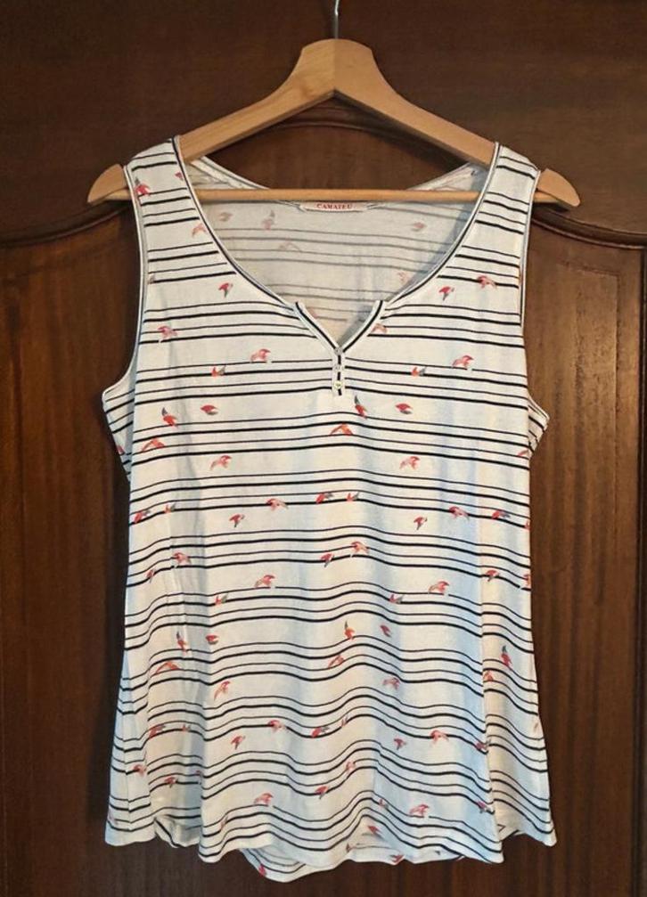 Dames topje gestreept maat +-42 merk Camaieu, Kleding | Dames, Topjes, Maat 42/44 (L), Ophalen of Verzenden