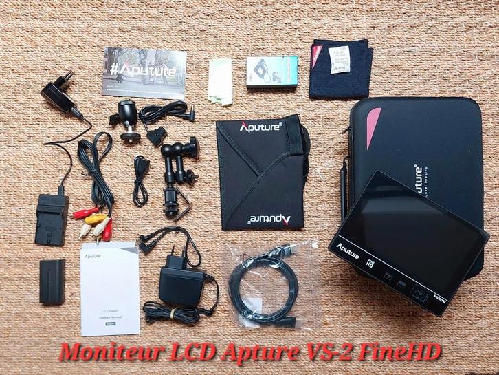Moniteur LCD Apture VS 2 Fine HD, TV, Hi-fi & Vidéo, Appareils professionnels, Comme neuf, Enlèvement ou Envoi
