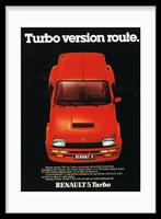 Poster Renault R5 Turbo, Auto diversen, Ophalen of Verzenden