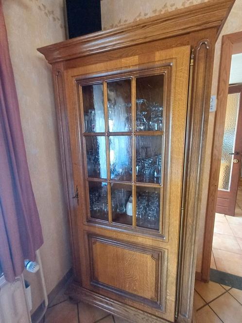 Vitrine en chêne, Huis en Inrichting, Kasten | Vitrinekasten, Gebruikt, Eikenhout, Ophalen