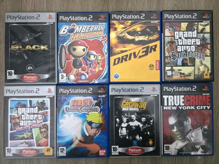 Lot de 8 jeux PS2, Games en Spelcomputers, Games | Sony PlayStation 2, Gebruikt, Avontuur en Actie, 3 spelers of meer, Vanaf 7 jaar