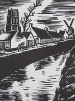 Houtsnede Frans Masereel: LISSEWEGE, Verzamelen, Verzenden, 1940 tot 1960, West-Vlaanderen