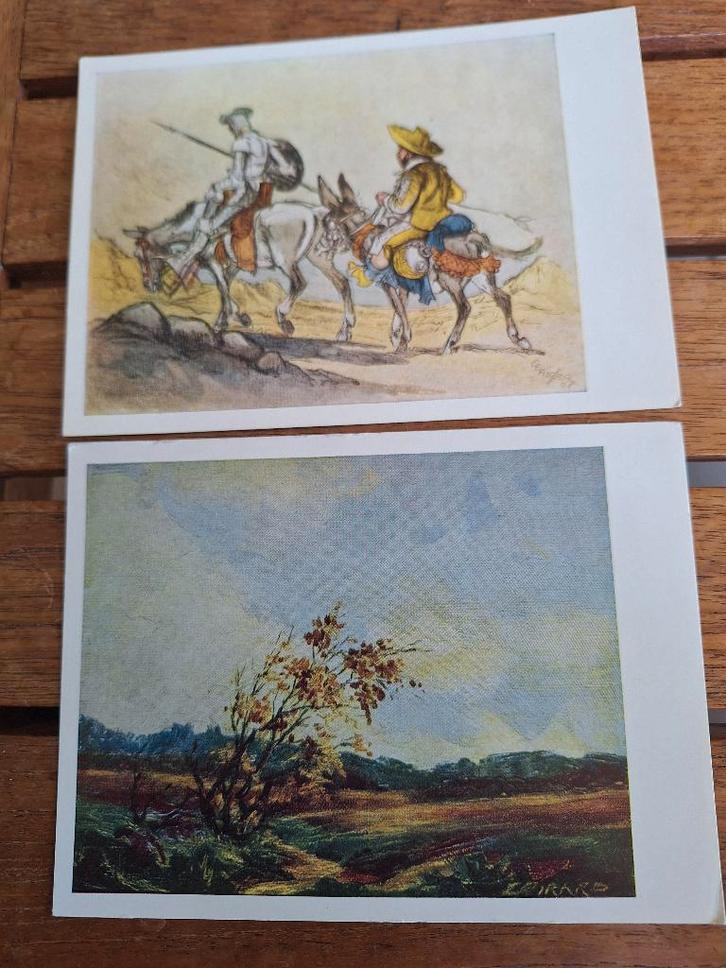2 oude postkaarten “Kunstkaarten”., Verzamelen, Postkaarten | Themakaarten, Ongelopen, Cultuur en Media, Ophalen of Verzenden